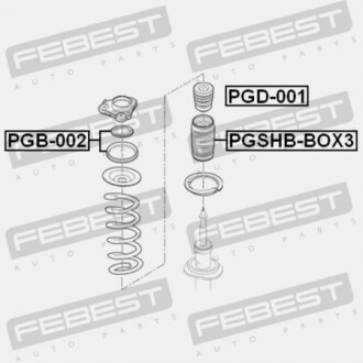 Фото 2 - Підшипник амортизатора FEBEST PGB-002 (PGB002)