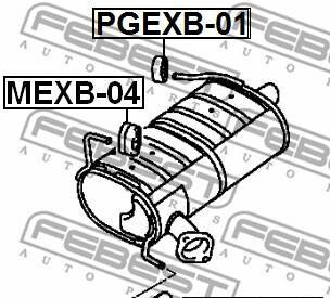 Фото 2 - Крепления выхлопной системы FEBEST PGEXB01