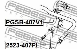 Фото 2 - Втулка стабілізатора FEBEST PGSB-407V1 (PGSB407V1)