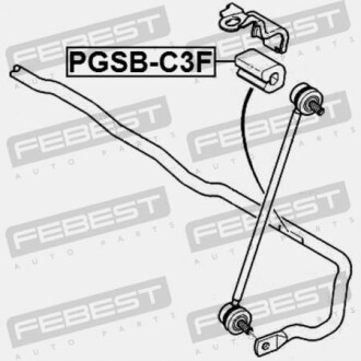 Фото 2 - Втулка стабилизатора FEBEST PGSB-C3F (PGSBC3F)