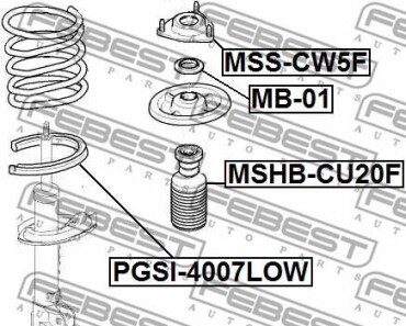 Фото 2 - Тарелка пружины FEBEST PGSI4007LOW