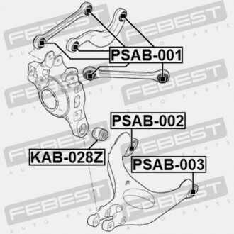Фото 2 - Сайлентблок рычага FEBEST PSAB001