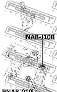 Фото 2 - Сайлентблок важеля FEBEST RNAB-010