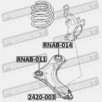 Фото 2 - Сайлентблок рычага FEBEST RNAB-014