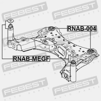 Фото 2 - Сайлентблок підрамника FEBEST RNABMEGF