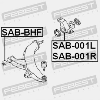 Фото 2 - Сайлентблок рычага FEBEST SAB-001L (SAB001L)
