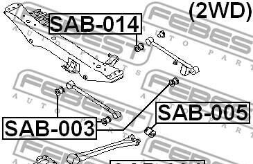 Фото 2 - Сайлентблок важеля FEBEST SAB-005 (SAB005)