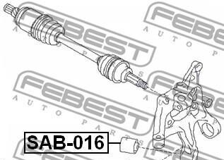 Фото 2 - Сайлентблок рычага FEBEST SAB-015RUB