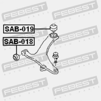 Фото 2 - Сайлентблок важеля FEBEST SAB-019 (SAB019)