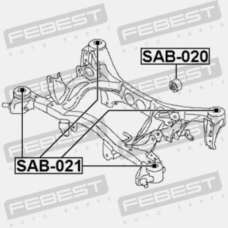Фото 2 - Сайлентблок подрамника FEBEST SAB020