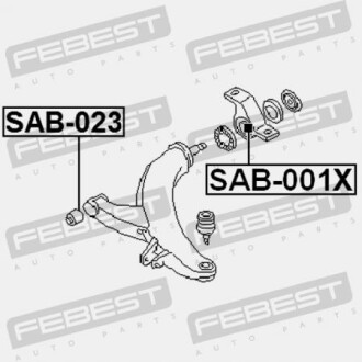 Фото 2 - Сайлентблок важеля FEBEST SAB023