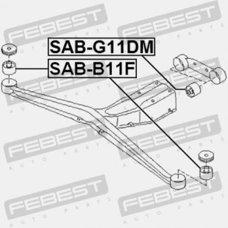Фото 2 - Сайлентблок FEBEST SAB-B11F (SABB11F)