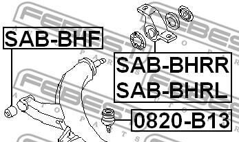 Фото 2 - Сайлентблок рычага FEBEST SABBHF