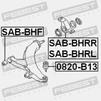Фото 2 - Сайлентблок рычага FEBEST SAB-BHRR (SABBHRR)