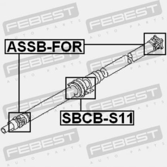 Фото 2 - Підшипник карданного валу FEBEST SBCB-S11 (SBCBS11)
