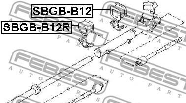 Фото 2 - Сайлентблок рулевой рейки FEBEST SBGB-B12 (SBGBB12)