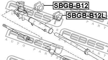 Фото 2 - Сайлентблок рульової рейки FEBEST SBGB-B12L (SBGBB12L)