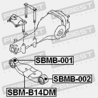 Фото 2 - Сайлентблок підвіски FEBEST SBMB-002 (SBMB002)