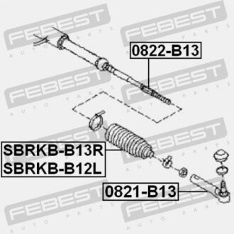 Фото 2 - Рулевая рейка и крепление FEBEST SBRKBB12L