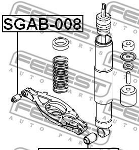 Фото 2 - Сайлентблок важеля FEBEST SGAB-008 (SGAB008)
