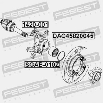 Фото 2 - Сайлентблок важеля FEBEST SGAB-010Z (SGAB010Z)