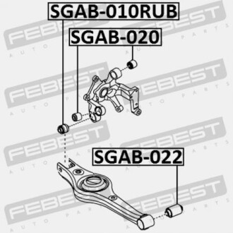 Фото 2 - Сайлентблок важеля FEBEST SGAB022