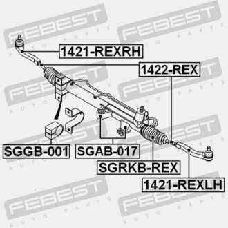 Фото 2 - Сайлентблок рулевой рейки FEBEST SGGB001