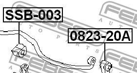 Фото 2 - Втулка стабілізатора FEBEST SSB-003