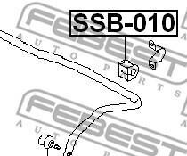 Фото 2 - Втулка стабилизатора FEBEST SSB-010 (SSB010)