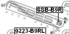 Фото 2 - Втулка стабілізатора FEBEST SSBB-9R (SSBB9R)