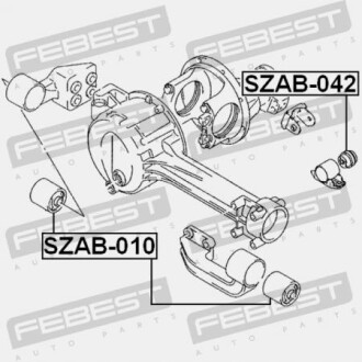 Фото 2 - Сайлентблок підвіски FEBEST SZAB010