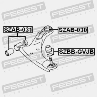 Фото 2 - Сайлентблок важеля FEBEST SZAB-031 (SZAB031)