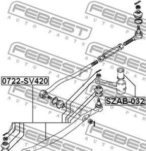Фото 2 - Рульова рейка та кріплення FEBEST SZAB-032 (SZAB032)
