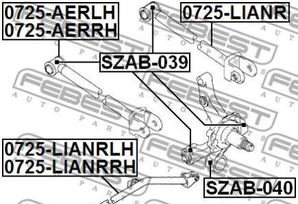 Фото 2 - Сайлентблок рычага FEBEST SZAB-038 (SZAB038)