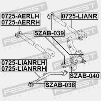 Фото 2 - Сайлентблок рычага FEBEST SZAB-040 (SZAB040)