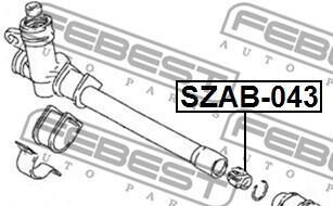 Фото 2 - Сайлентблок рулевой рейки FEBEST SZAB-043 (SZAB043)