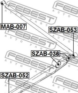Фото 2 - Сайлентблок важеля FEBEST SZAB-053