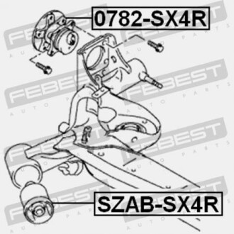 Фото 2 - Сайлентблок підрамника FEBEST SZABSX4R