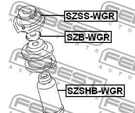 Фото 2 - Підшипник амортизатора FEBEST SZB-WGR (SZBWGR)