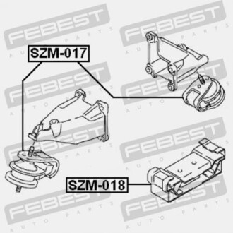 Фото 2 - Подушка двигателя FEBEST SZM-018 (SZM018)