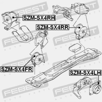 Фото 2 - Подушка двигателя FEBEST SZM-SX4LH (SZMSX4LH)