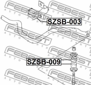 Фото 2 - Втулка стабілізатора FEBEST SZSB-003 (SZSB003)