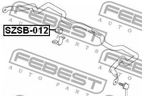 Фото 2 - Втулка стабилизатора FEBEST SZSB-012 (SZSB012)