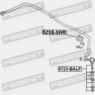 Фото 2 - Втулка стабілізатора FEBEST SZSBSWR