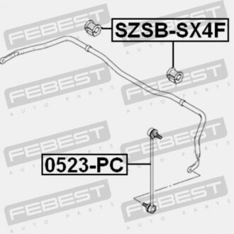 Фото 2 - Втулка стабилизатора FEBEST SZSB-SX4F (SZSBSX4F)