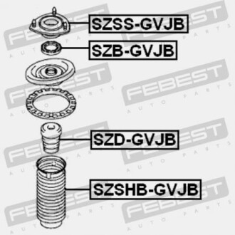 Фото 2 - Опора стійки амортизатора FEBEST SZSS-GVJB (SZSSGVJB)