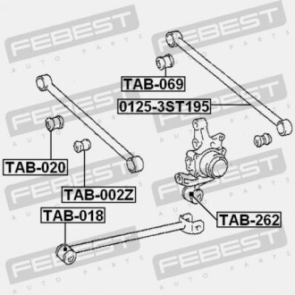 Фото 2 - Сайлентблок важеля FEBEST TAB-002Z (TAB002Z)