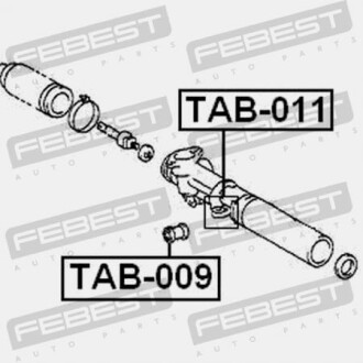 Фото 2 - Сайлентблок рульової рейки FEBEST TAB009