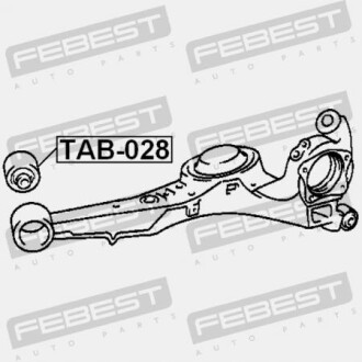 Фото 2 - Сайлентблок важеля FEBEST TAB-028