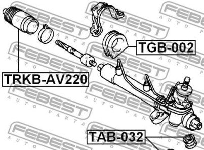 Фото 2 - Сайлентблок рульової рейки FEBEST TAB0-32